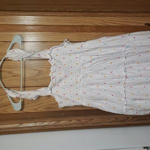 White pastel speckled dress